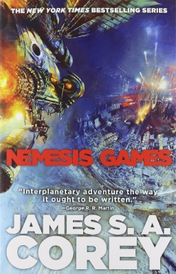 The cover of Nemesis Games by James S. A. Corey